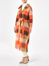 Woman long coat with fringes