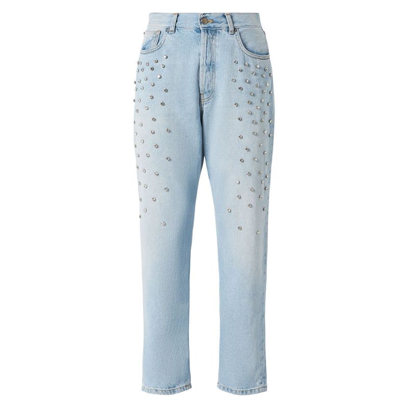 Woman jeans with rhinestones