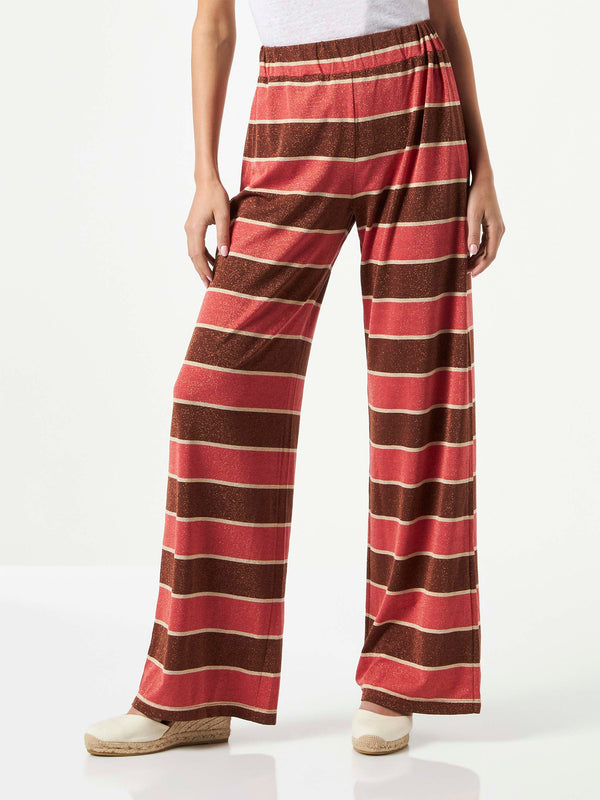 Multicolor knitted palazzo pants