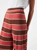 Multicolor knitted palazzo pants