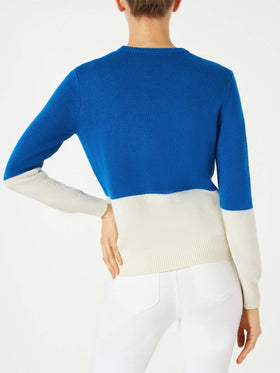 Maglione da donna con stampa cartoline vintage Courma