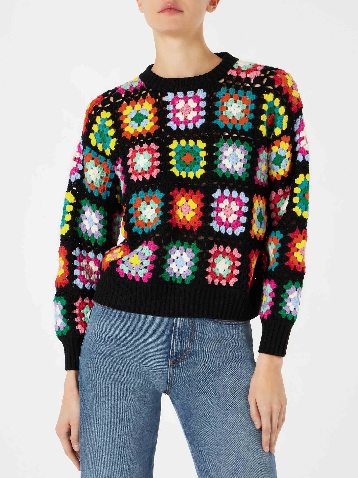 Woman multicolor crochet sweater - MC2 Saint Barth
