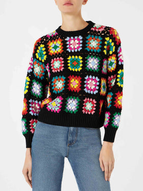 Woman multicolor crochet sweater - MC2 Saint Barth