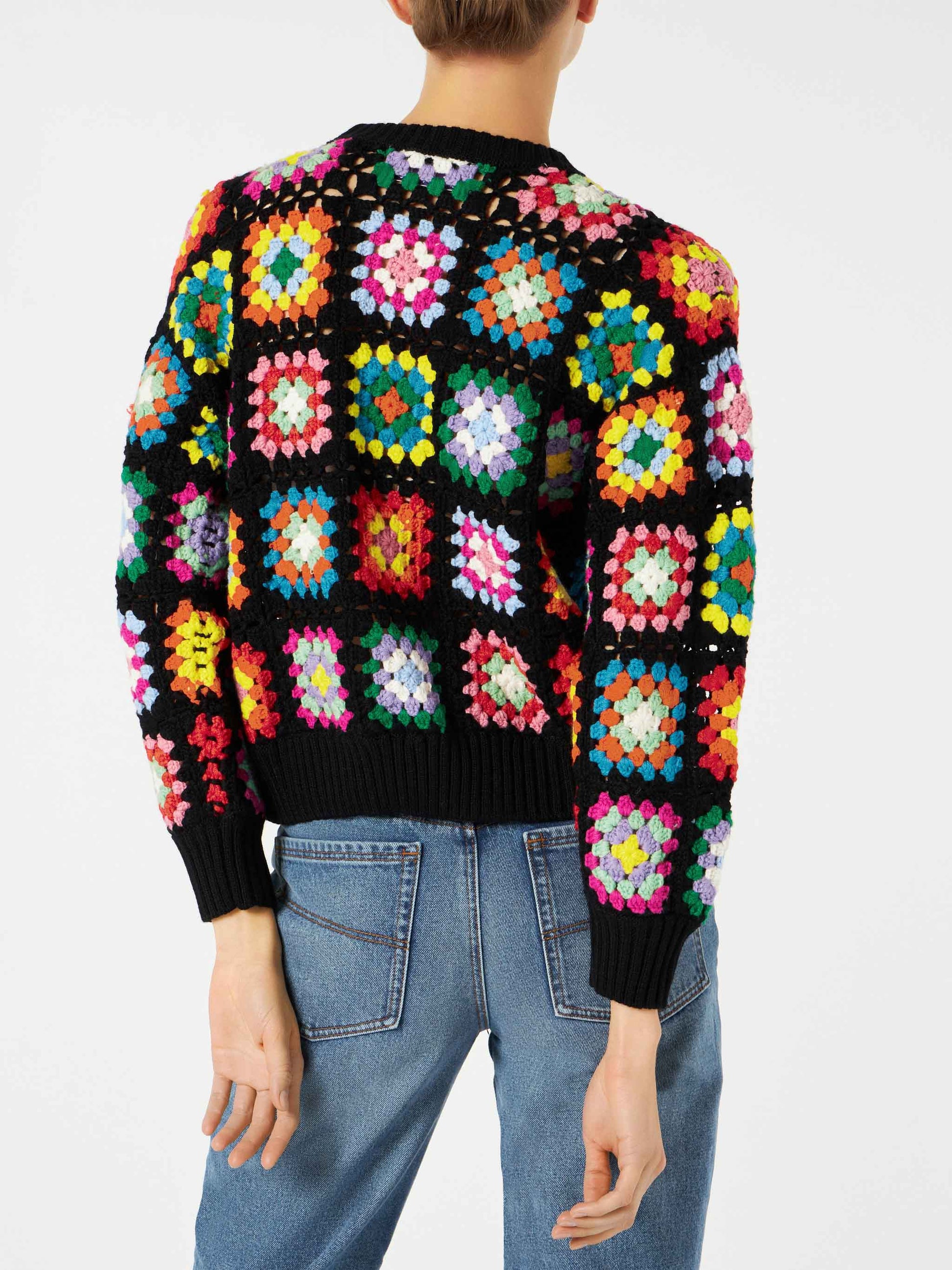 Woman multicolor crochet sweater - MC2 Saint Barth