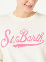 Maglione da donna con logo in spugna Saint Barth