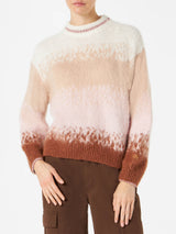 Maglione in misto alpaca garzato con dettagli in lurex