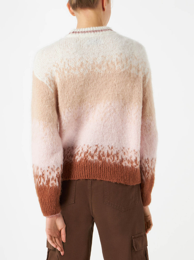 Brushed knit sweater with lurex details