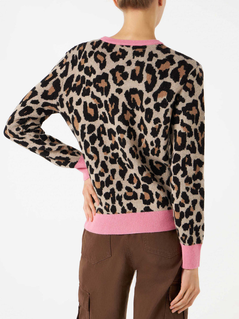 Maglia da donna garzata  con stampa animalier | EDIZIONE SPECIALE DEI ROLLING STONES®