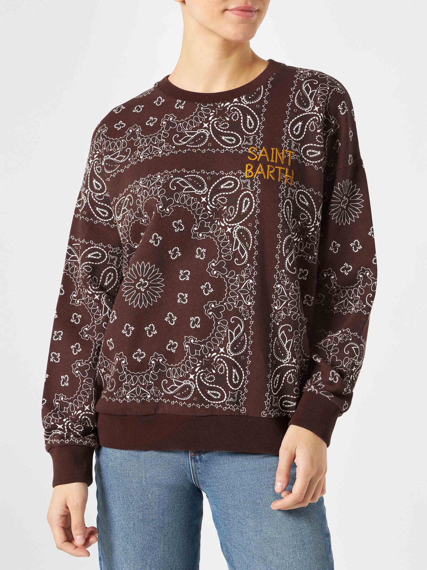 Damen Sweatshirt Stardust mit Bandanna-Print