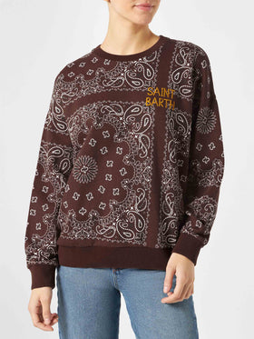 Damen Sweatshirt Stardust mit Bandanna-Print