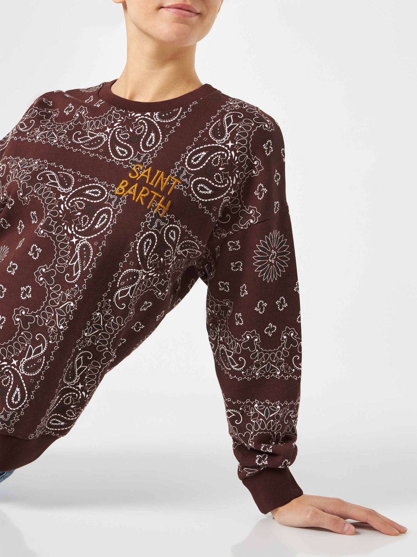 Damen Sweatshirt Stardust mit Bandanna-Print