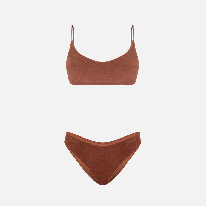 Woman terry bralette bikini