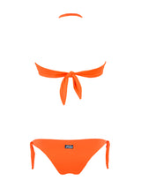 Orange Draped Bandeau Bikini