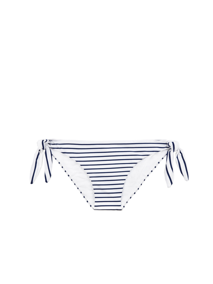 Woman swim briefs with striped print