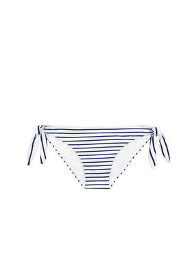 Woman swim briefs with striped print